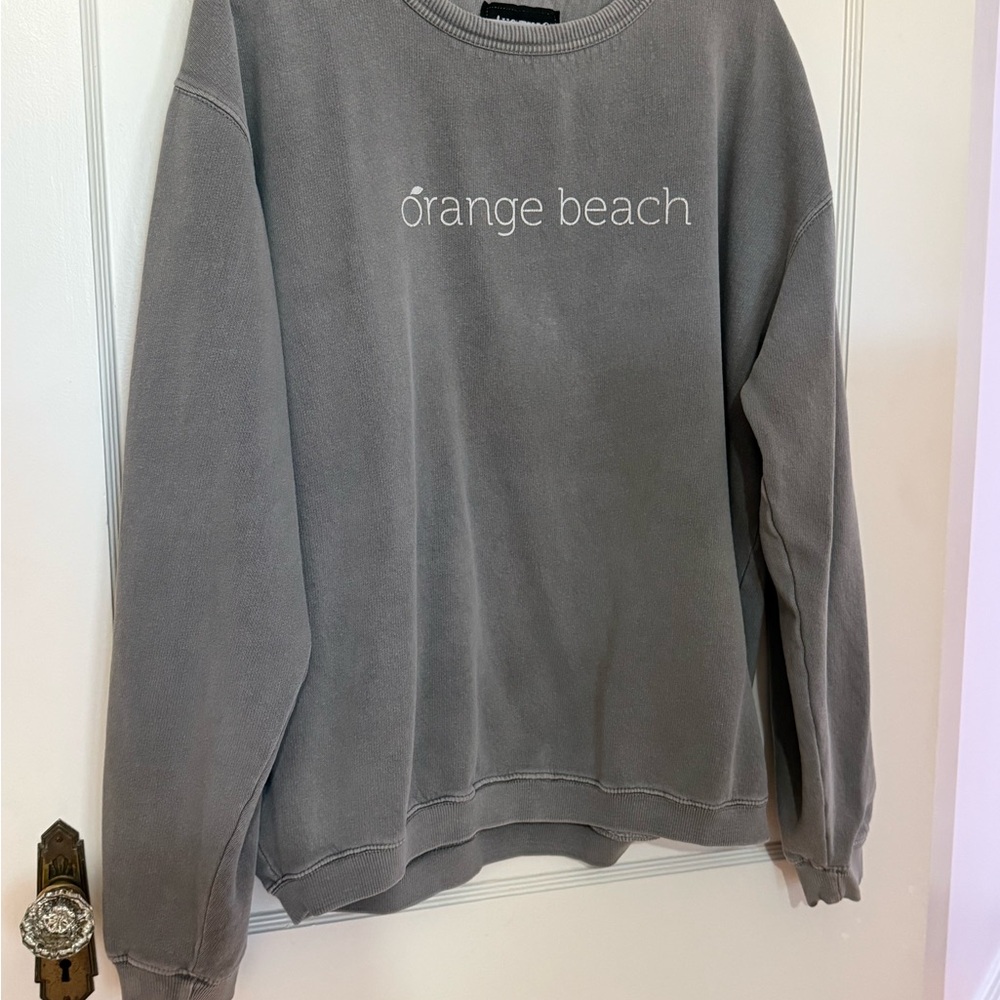 Orange Beach Gray Crewneck Sweatshirt
